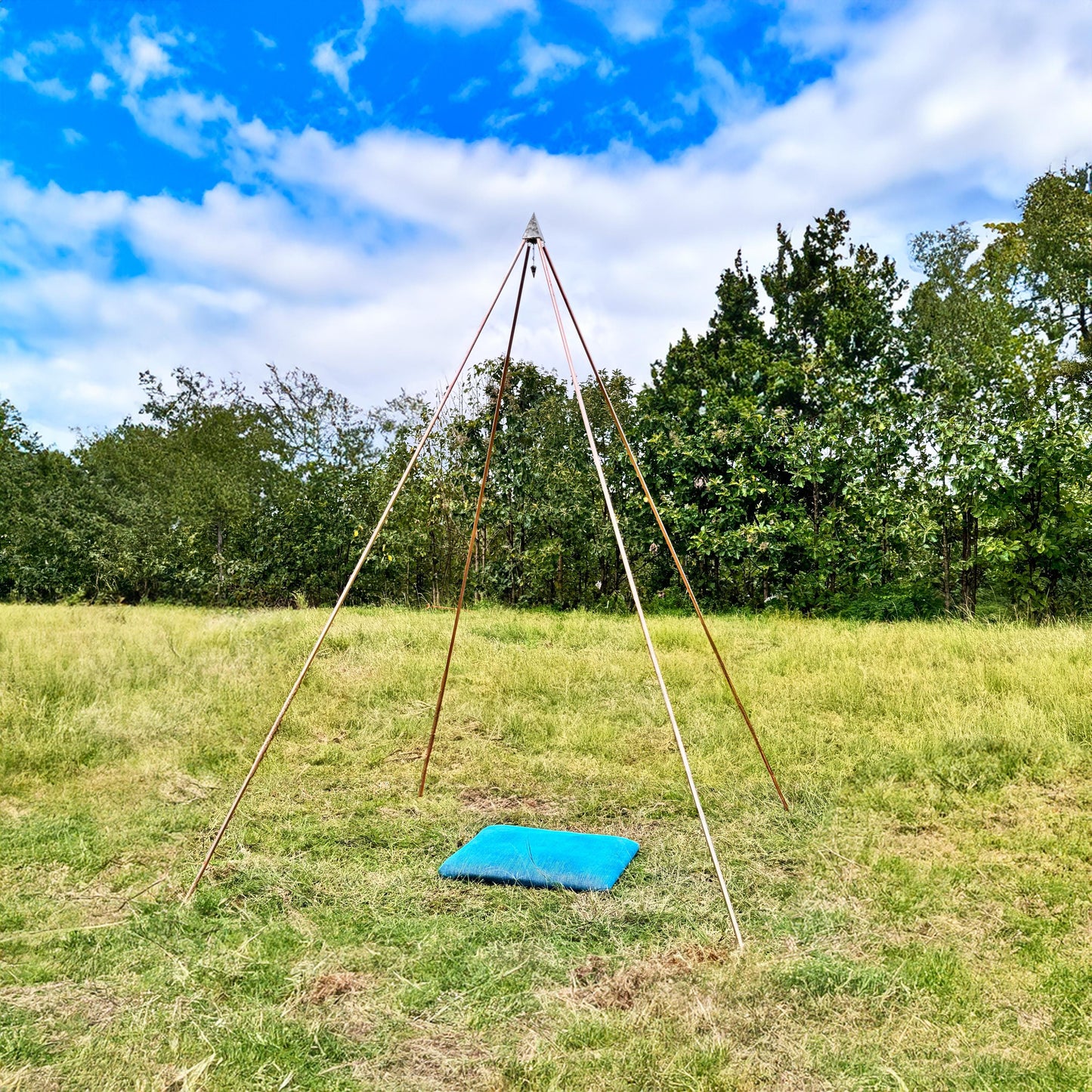 Copper/orgonite Heavy Duty Nubian Meditation Pyramid 5 Feet Base Portable Version with orgonite top made up of natural Crystals