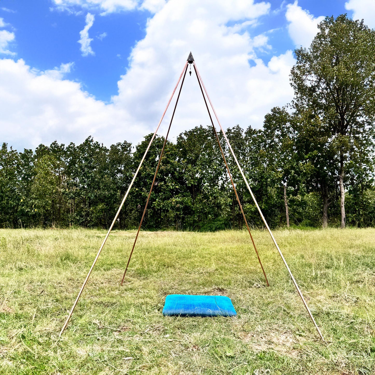 Copper/orgonite Heavy Duty Nubian Meditation Pyramid 5 Feet Base Portable Version with orgonite top made up of natural Crystals
