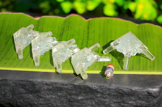 M Type 1/2 Inch Giza Connector kit for Copper pipes Crystal Meditation Pyramid Orgonite 5 Connector kit Only Without copper main pipes